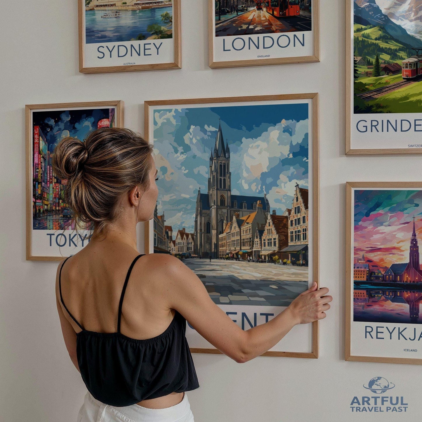 Ghent Poster | Belgium Wall Art | Europe Decor
