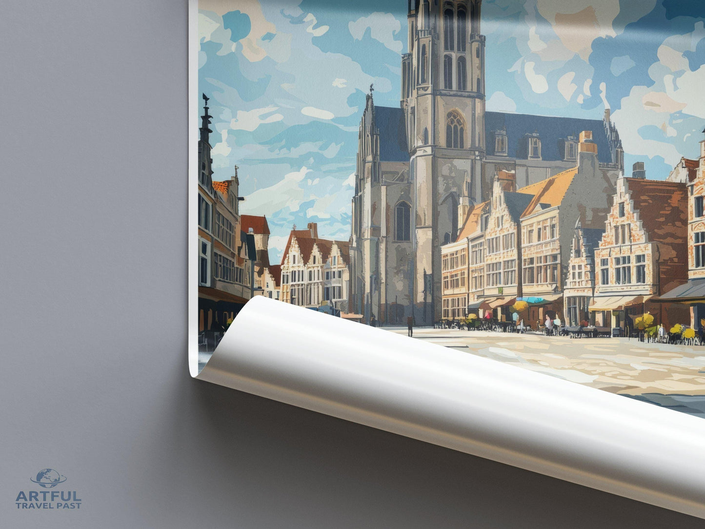 Ghent Poster | Belgium Wall Art | Europe Decor