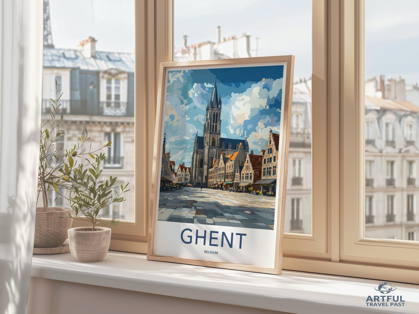 Ghent Poster | Belgium Wall Art | Europe Decor
