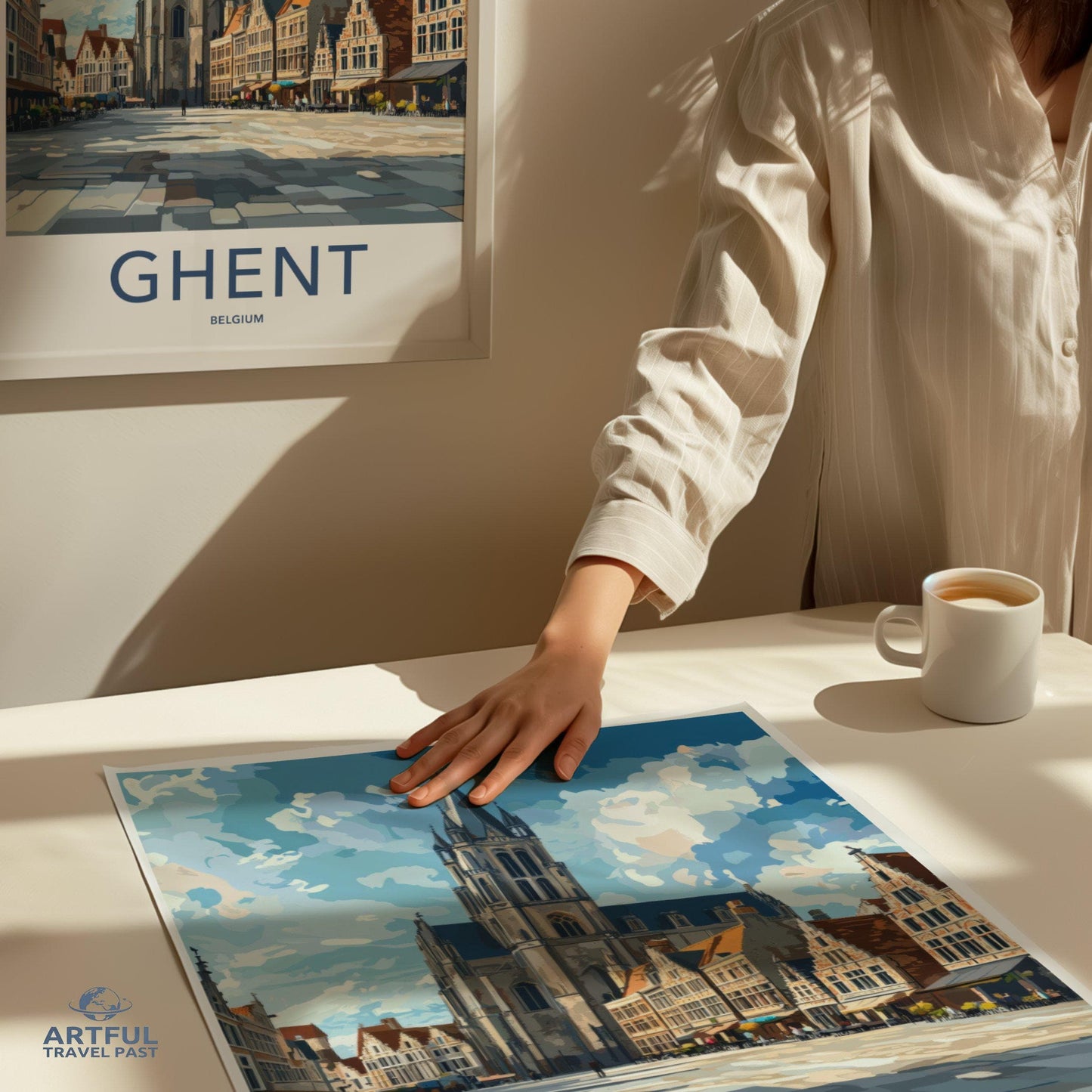 Ghent Poster | Belgium Wall Art | Europe Decor