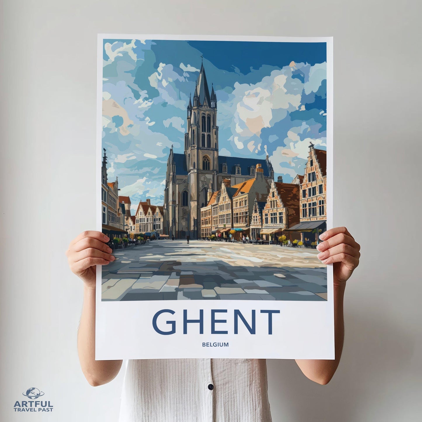 Ghent Poster | Belgium Wall Art | Europe Decor
