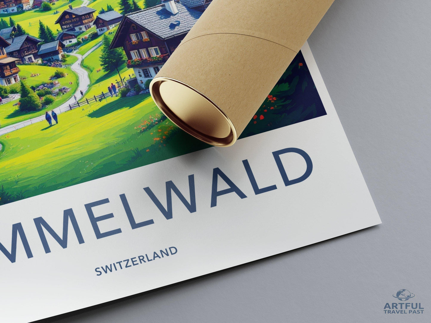 Gimmelwald Poster | Switzerland Wall Art | Europe Decor