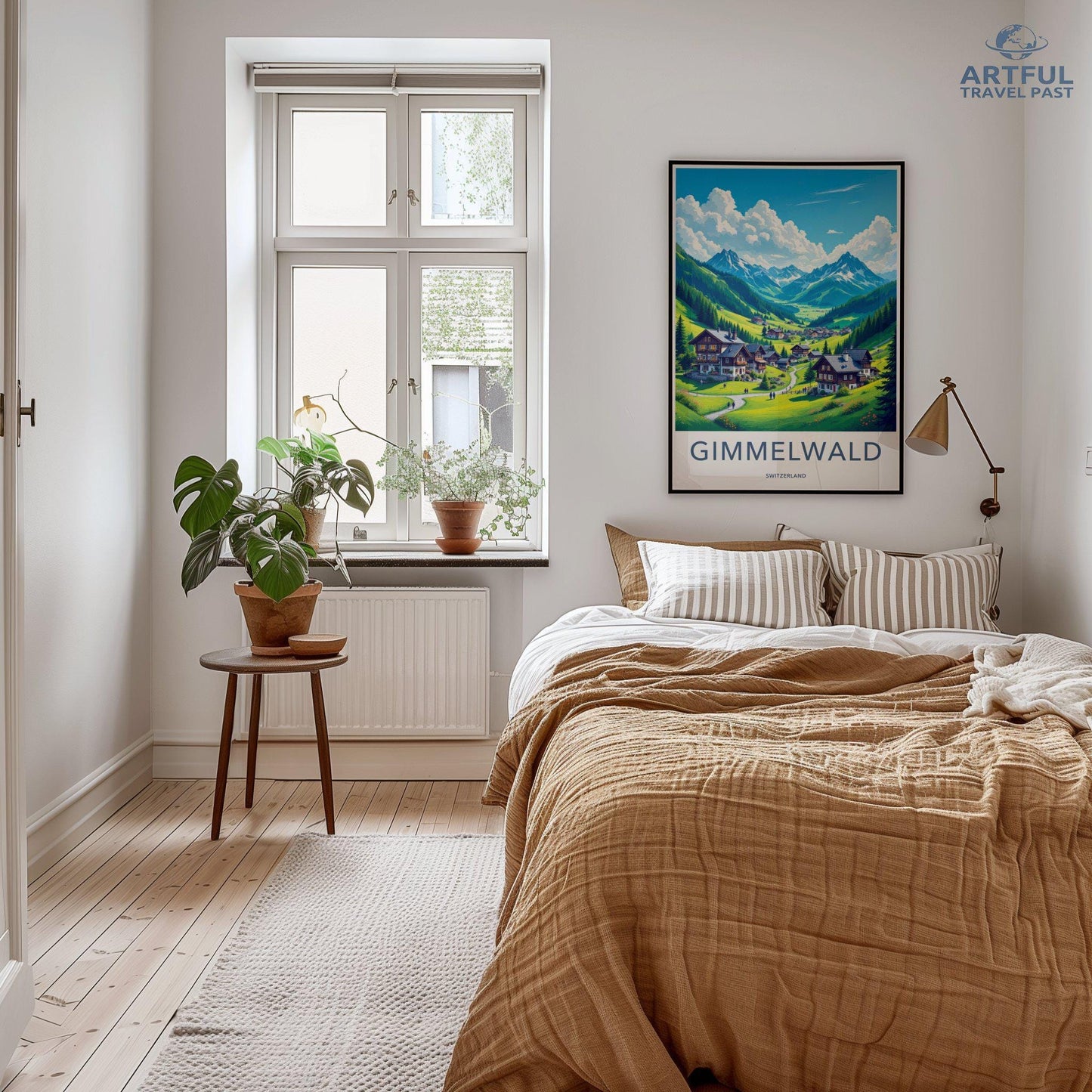 Gimmelwald Poster | Switzerland Wall Art | Europe Decor