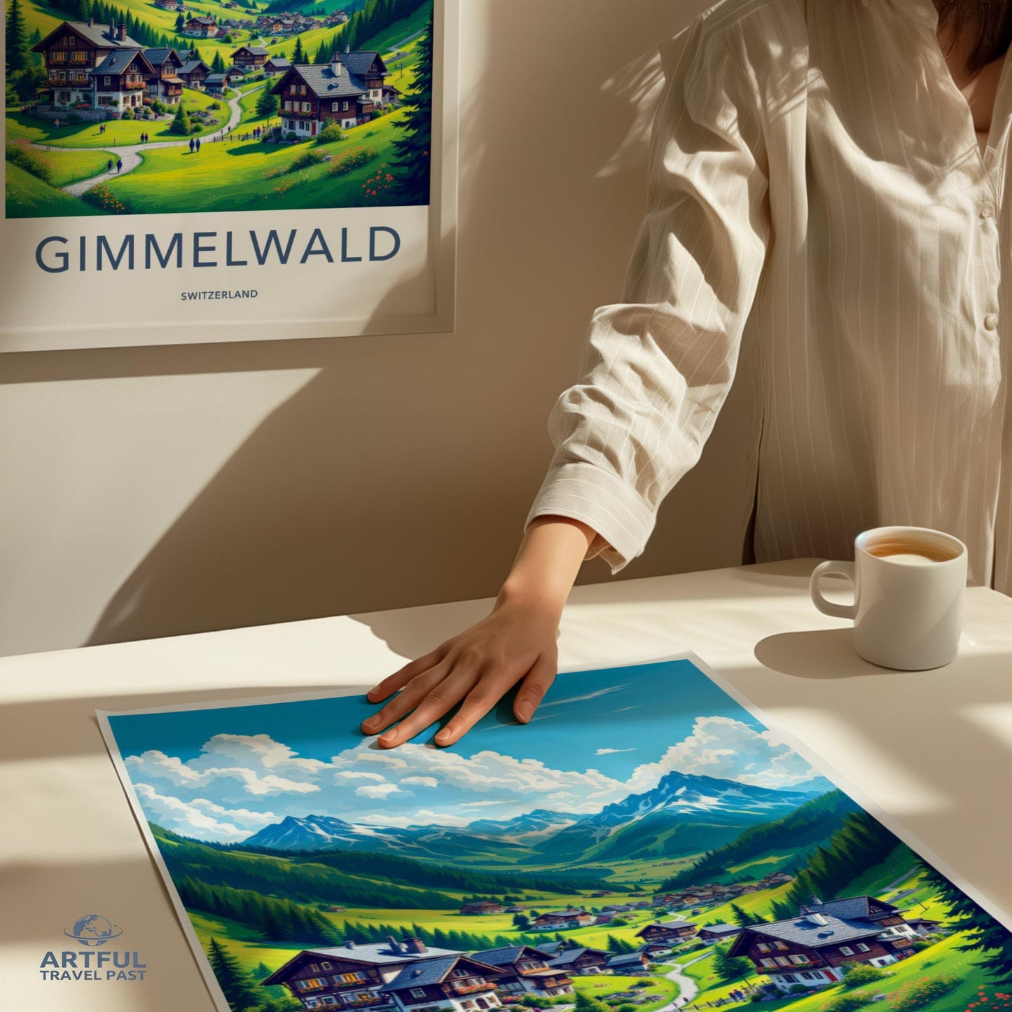 Gimmelwald Poster | Switzerland Wall Art | Europe Decor