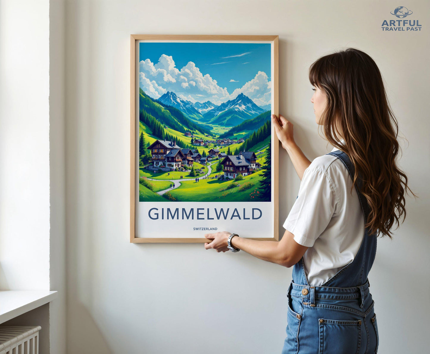 Gimmelwald Poster | Switzerland Wall Art | Europe Decor