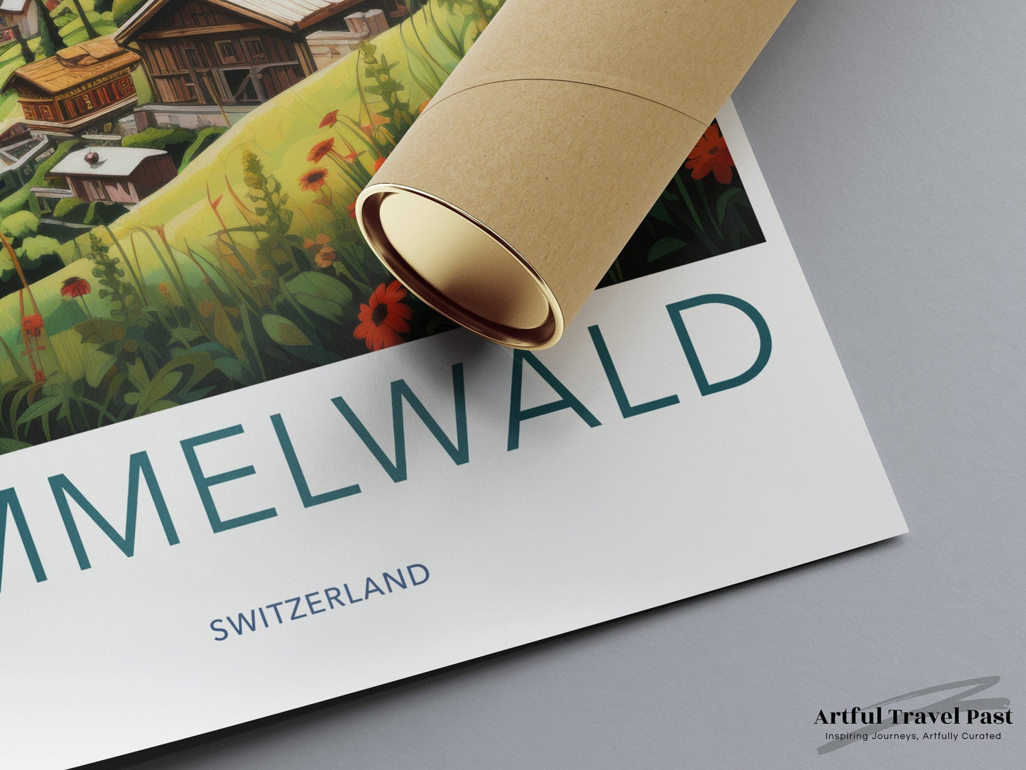 Gimmelwald Poster | Switzerland Wall Art | Europe Decor