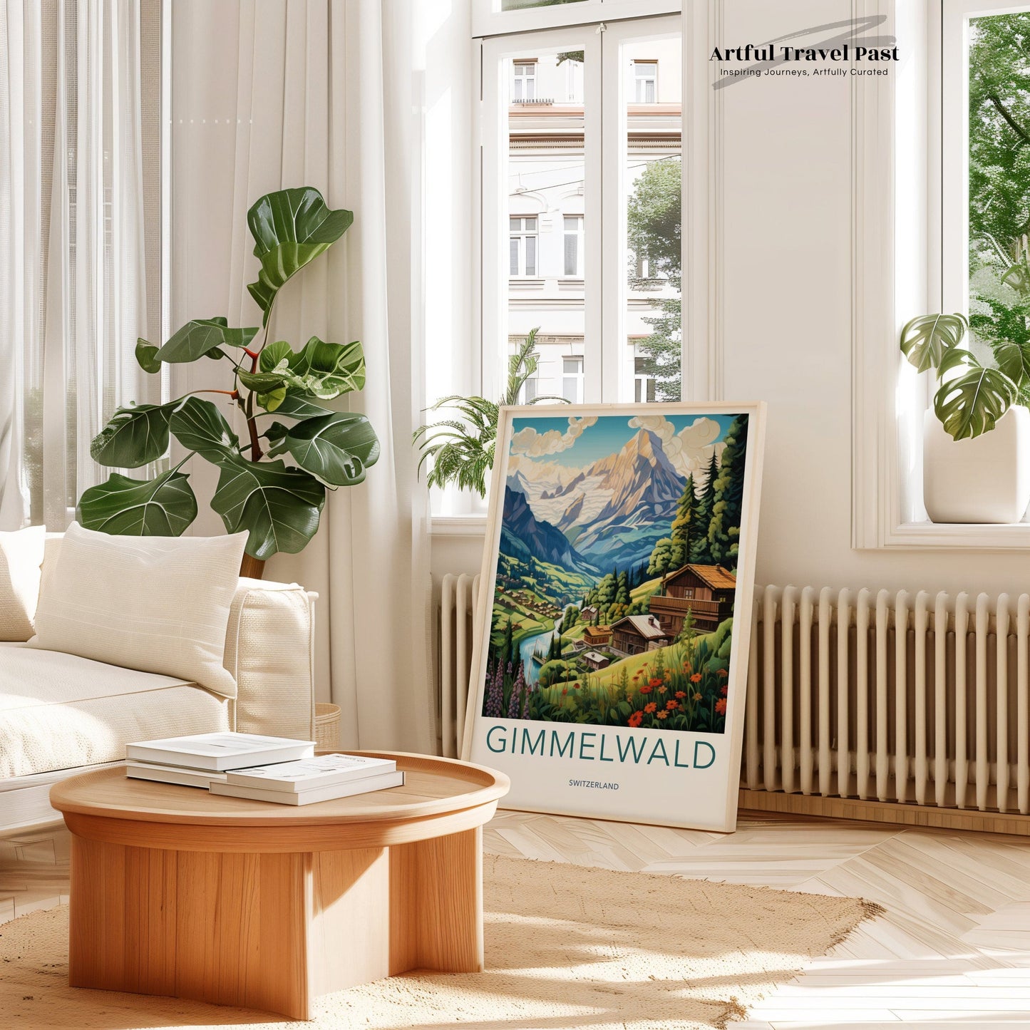 Gimmelwald Poster | Switzerland Wall Art | Europe Decor
