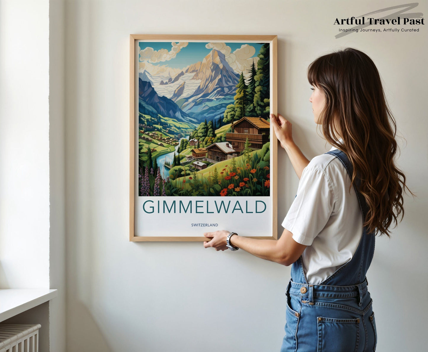 Gimmelwald Poster | Switzerland Wall Art | Europe Decor
