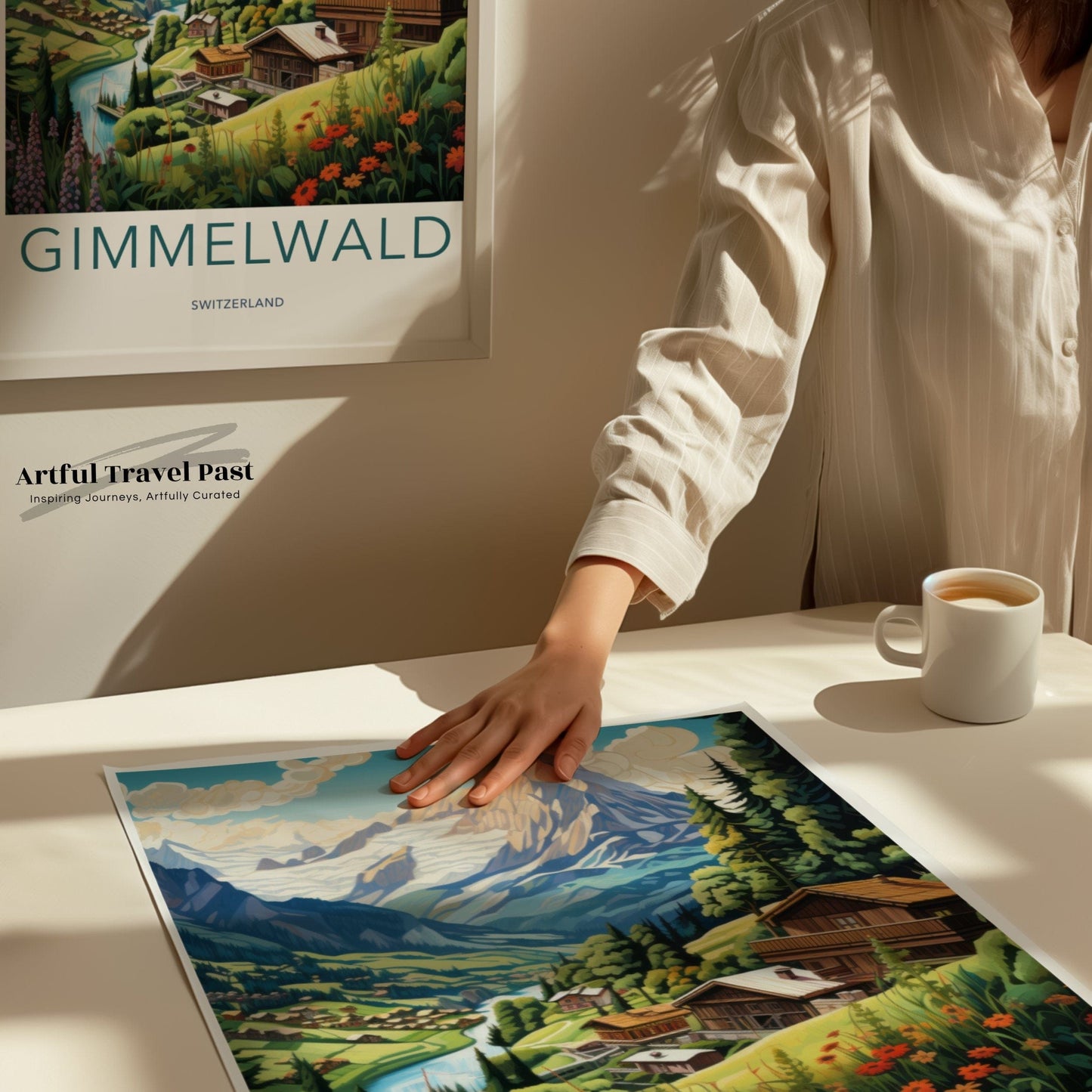 Gimmelwald Poster | Switzerland Wall Art | Europe Decor