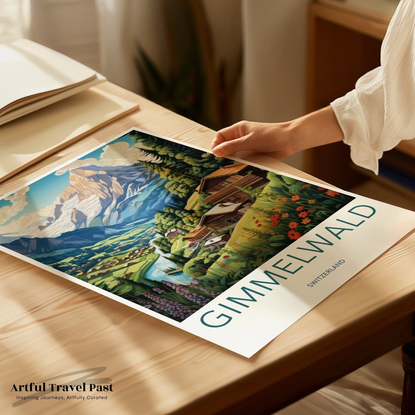 Gimmelwald Poster | Switzerland Wall Art | Europe Decor