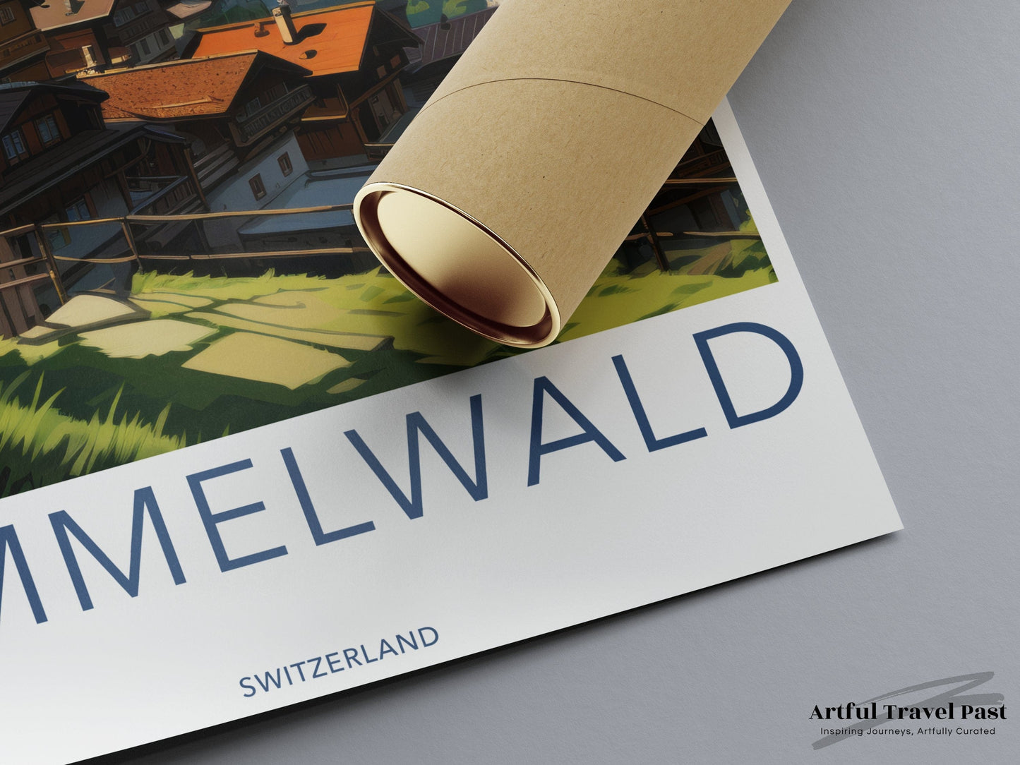 Gimmelwald Poster | Switzerland Wall Art | Europe Decor
