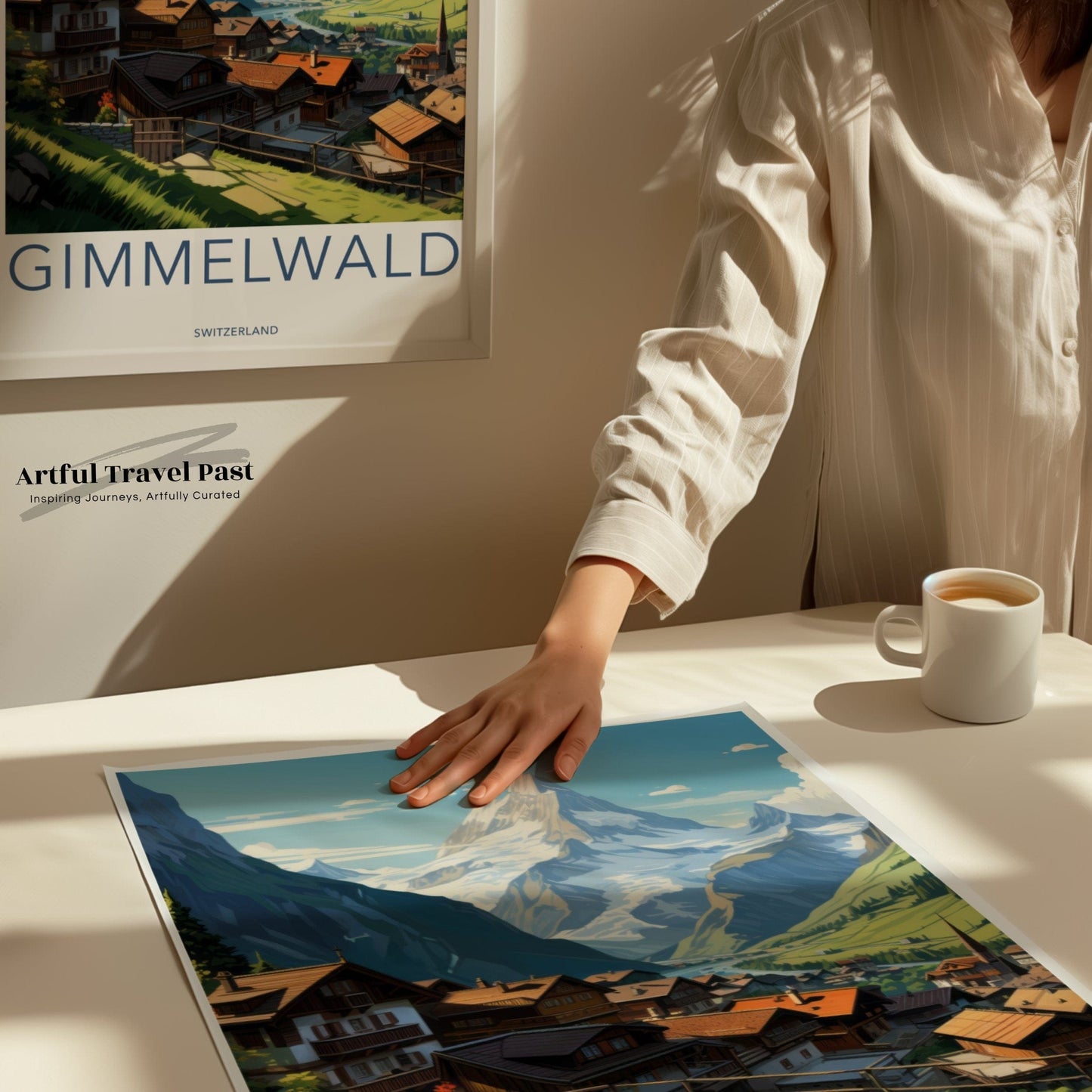 Gimmelwald Poster | Switzerland Wall Art | Europe Decor
