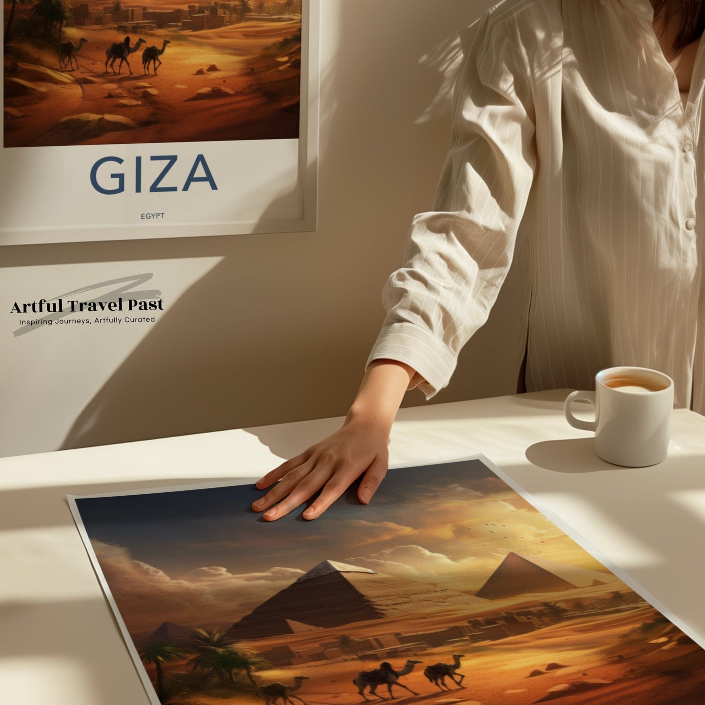 Giza Pyramids Poster | Egypt Wall Art
