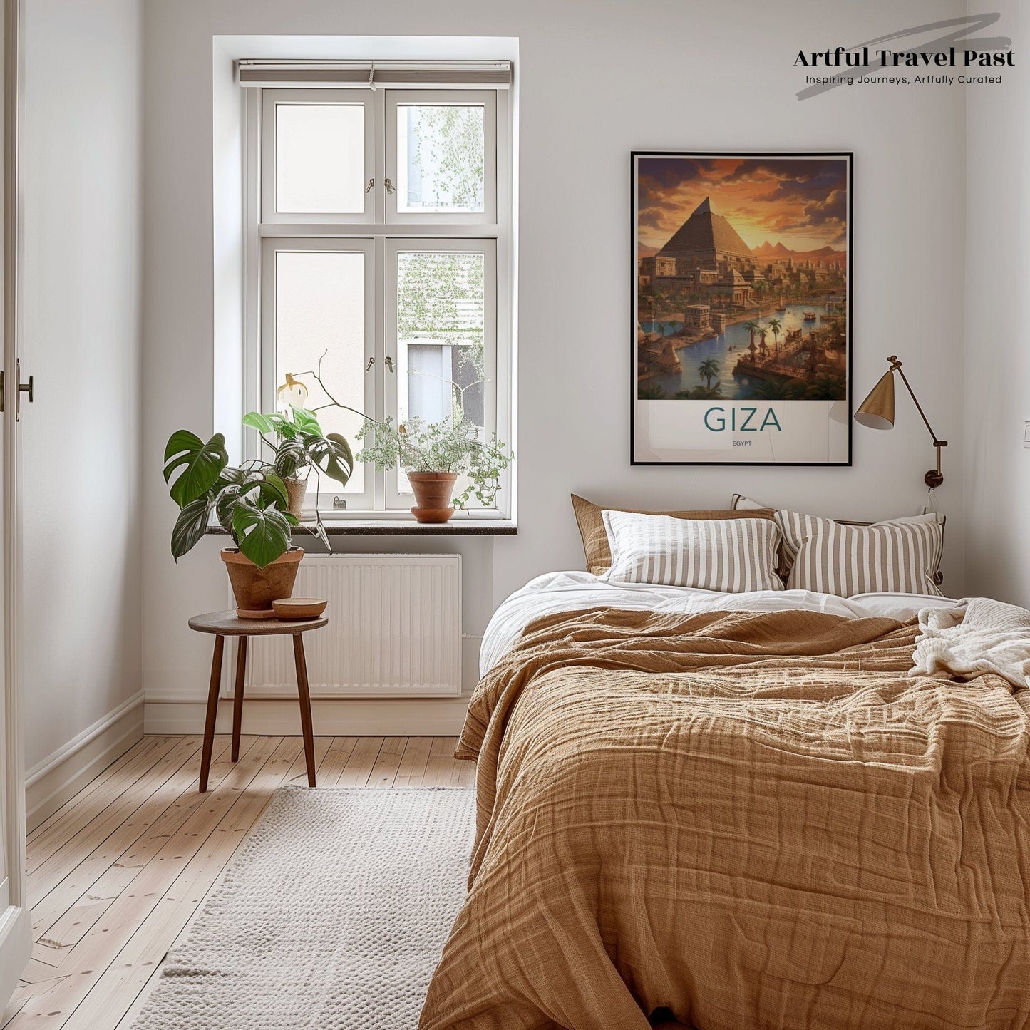 Giza Pyramids Poster | Egypt Wall Art | Africa Decor