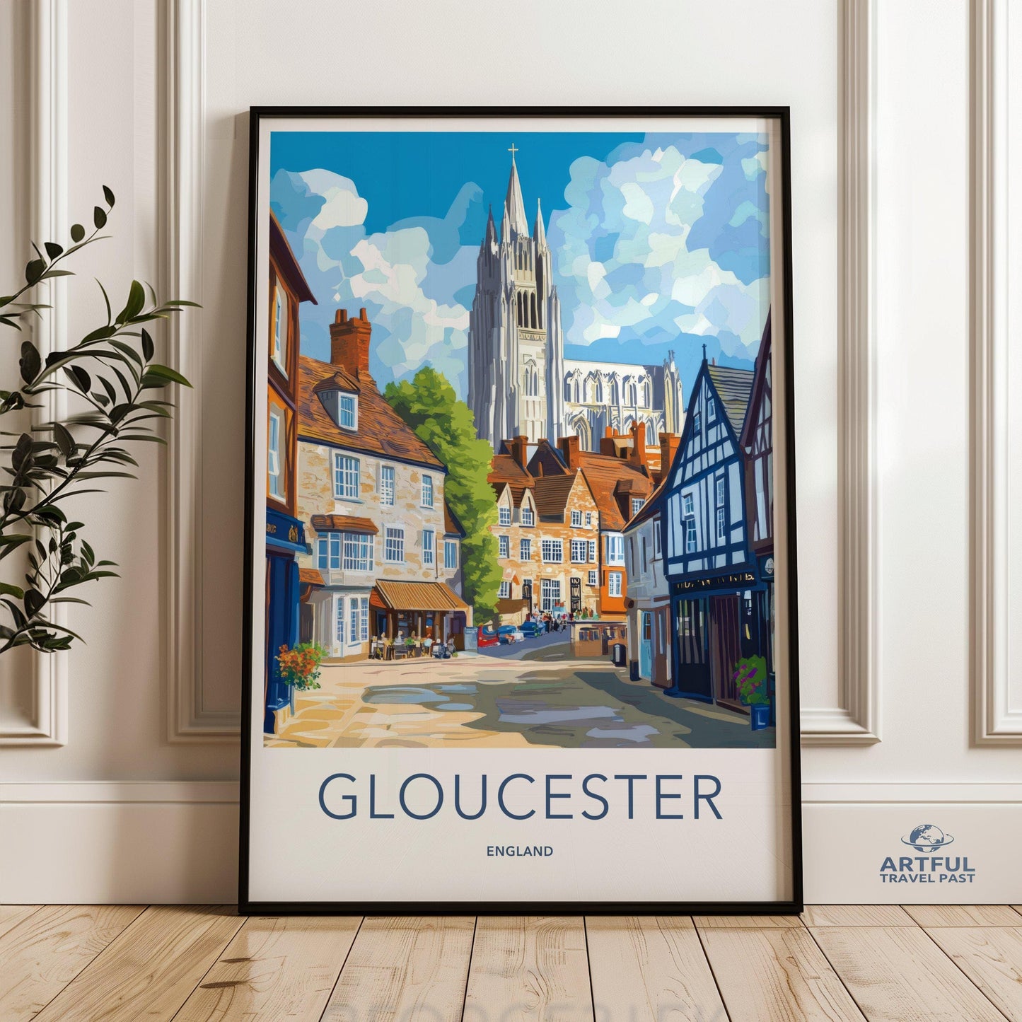Gloucester Poster | England Wall Art | UK Decor