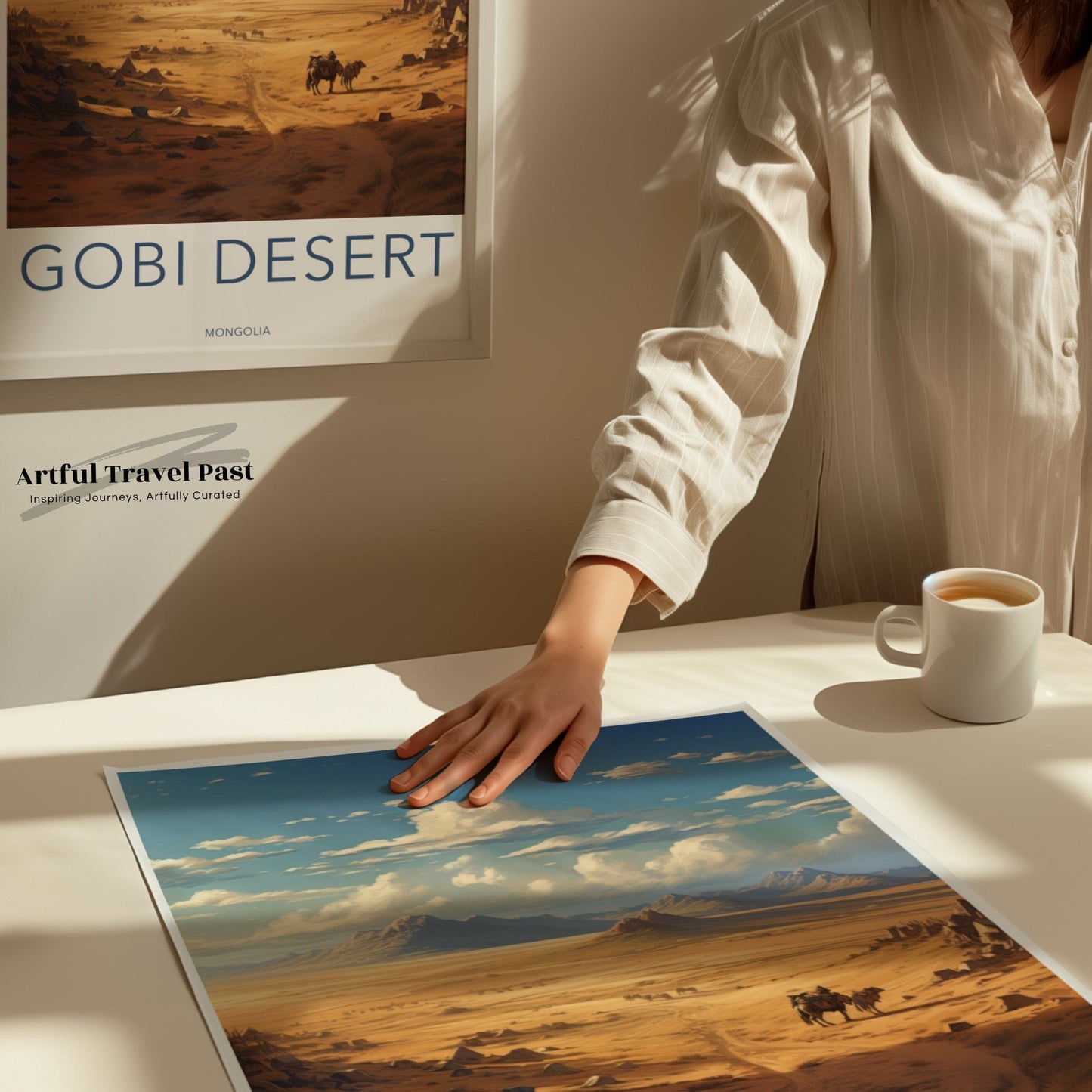 Gobi Desert Poster | Mongolia Wall Art | Asia Decor