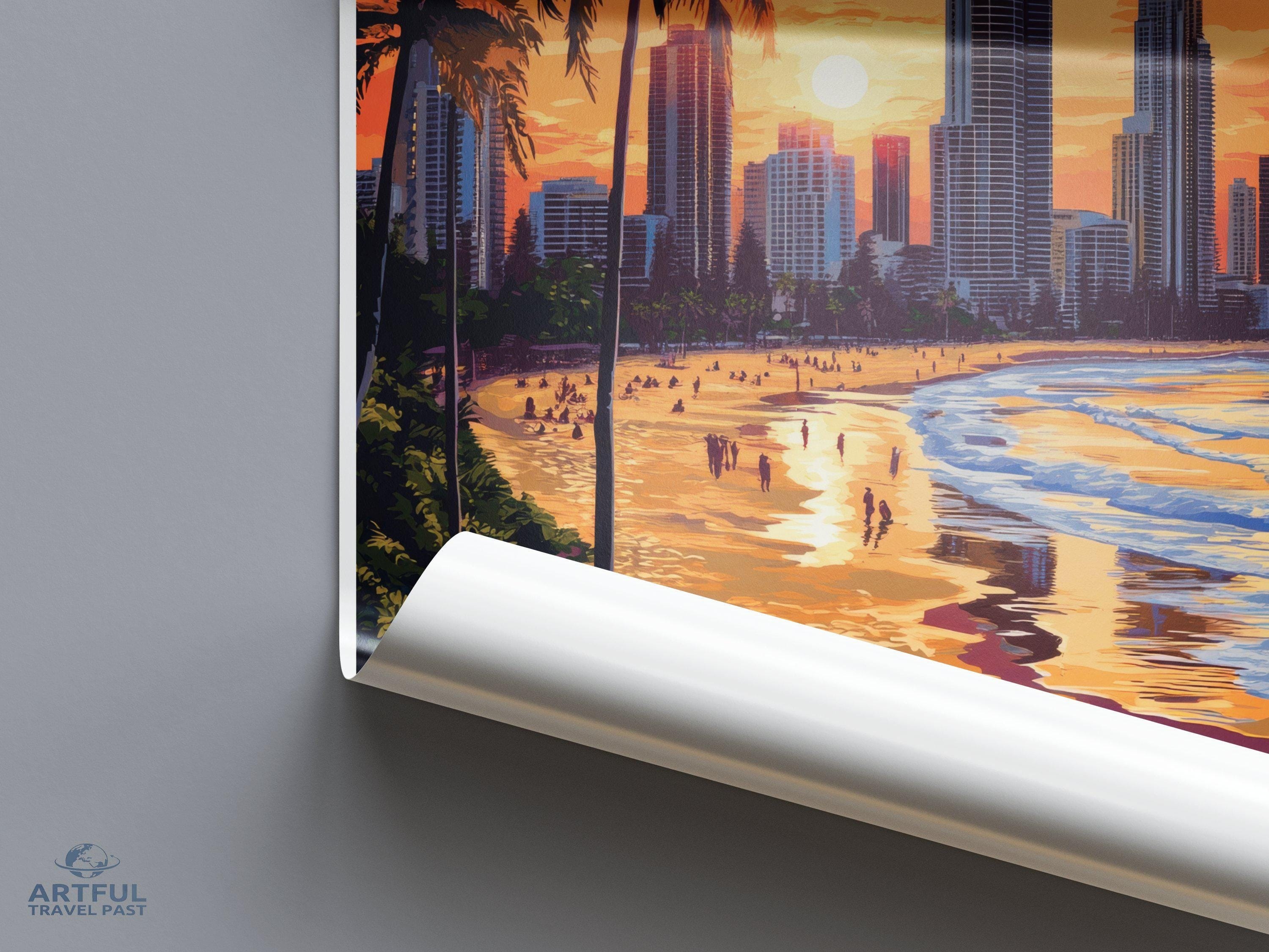 Gold Coast Poster - Australia Wall Art