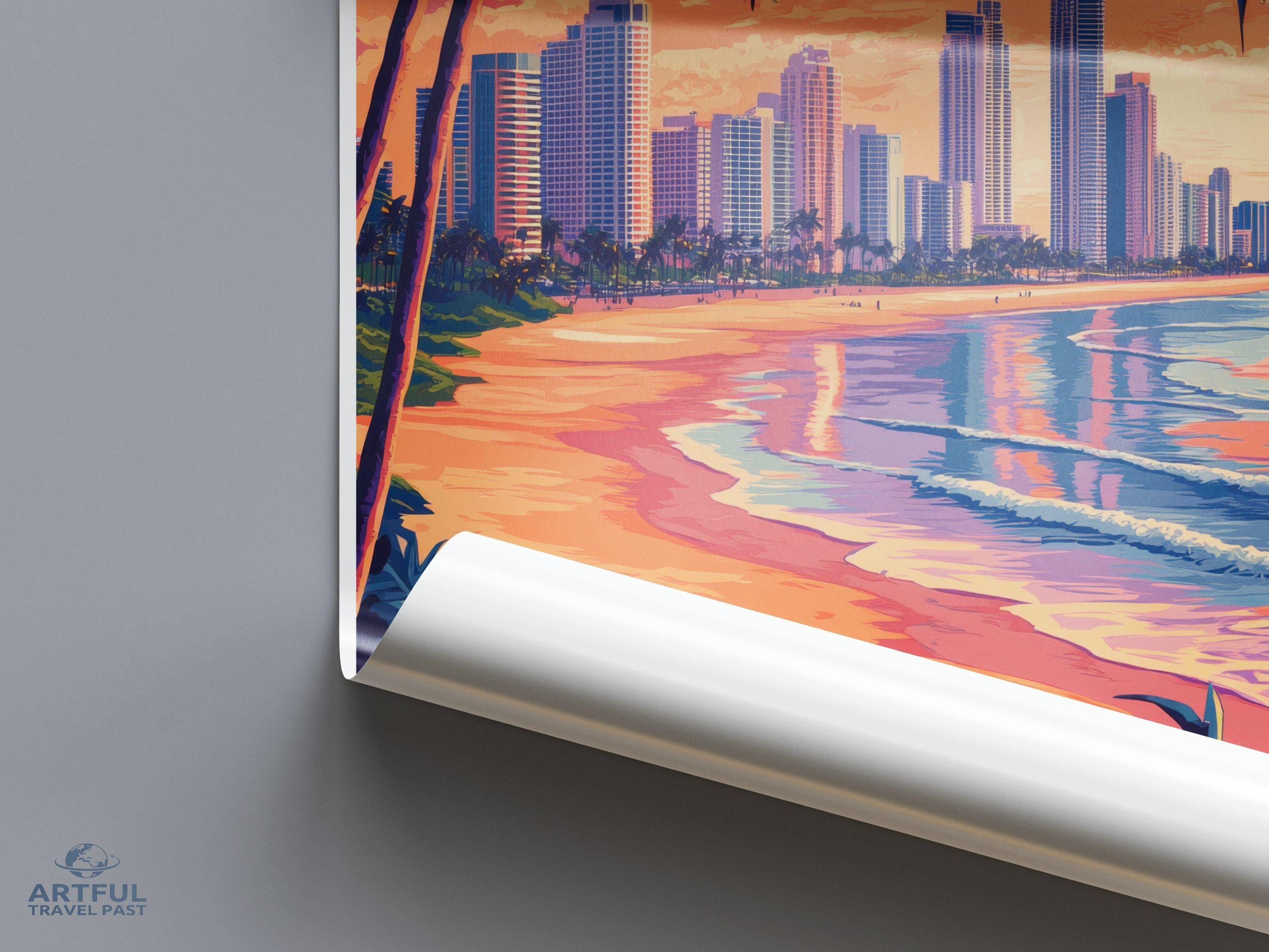 Gold Coast Poster - Australia Wall Art