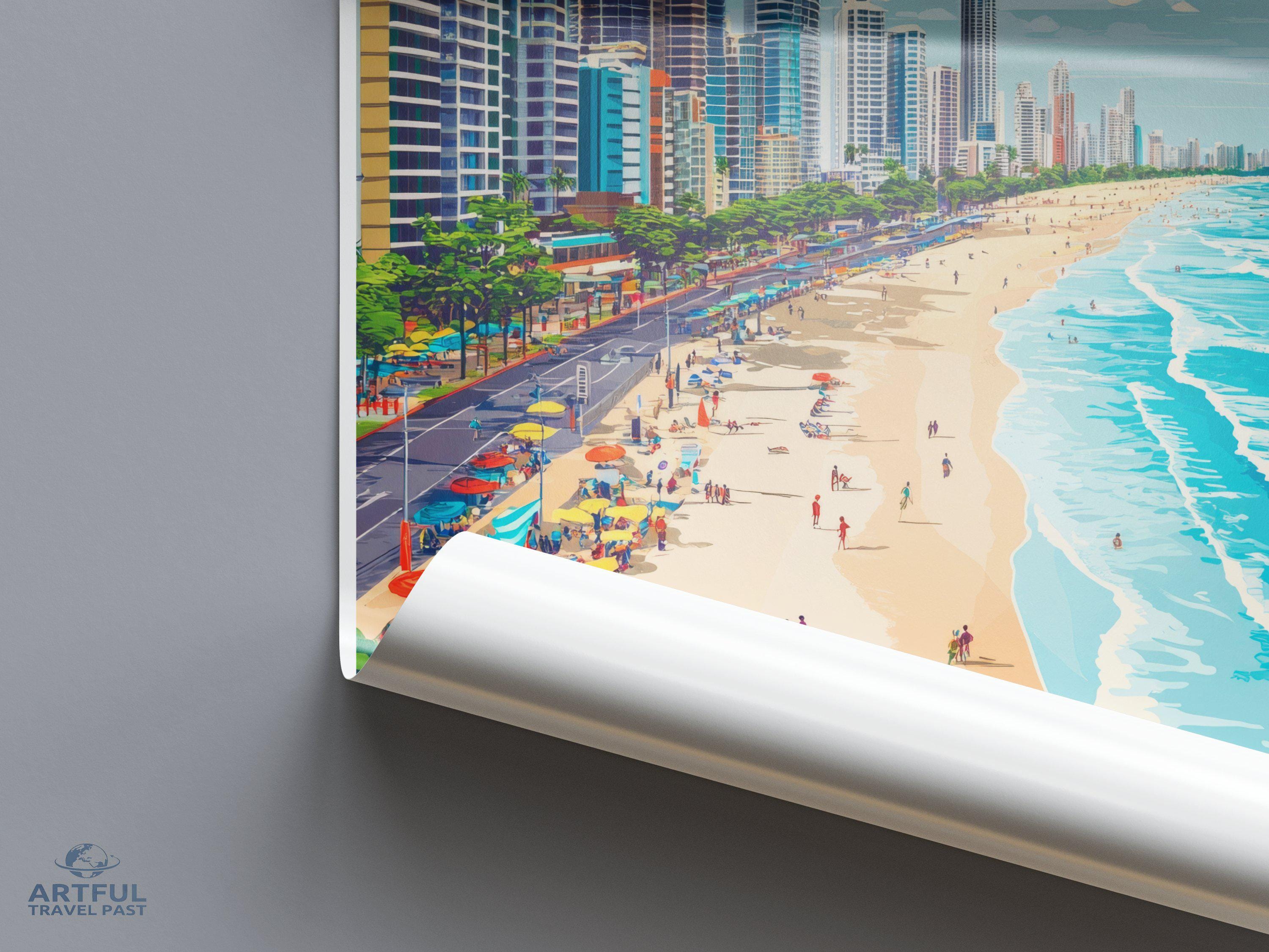 Gold Coast Poster - Australia Wall Art