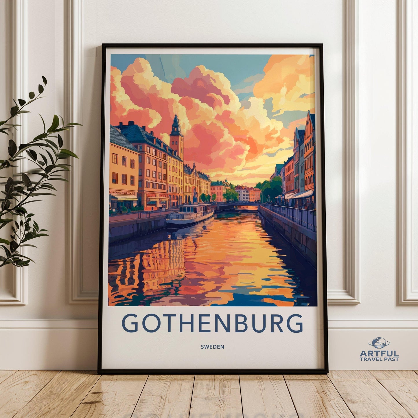 Gothenburg Poster | Sweden Wall Art | Scandinavia Decor