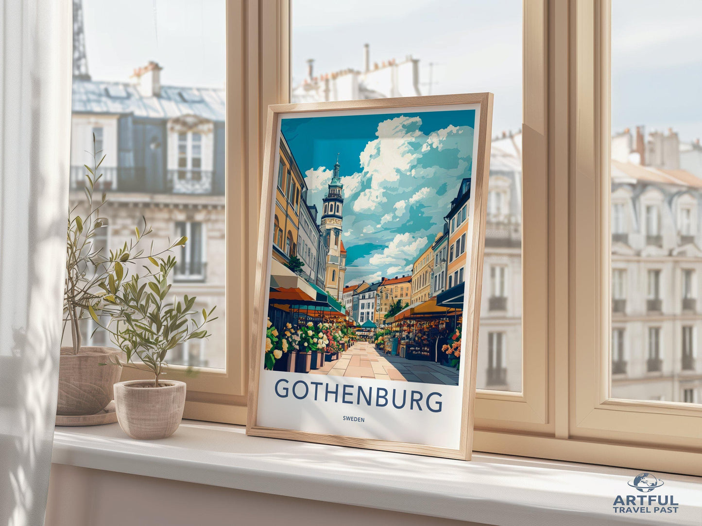 Gothenburg Poster | Sweden Wall Art | Scandinavia Decor