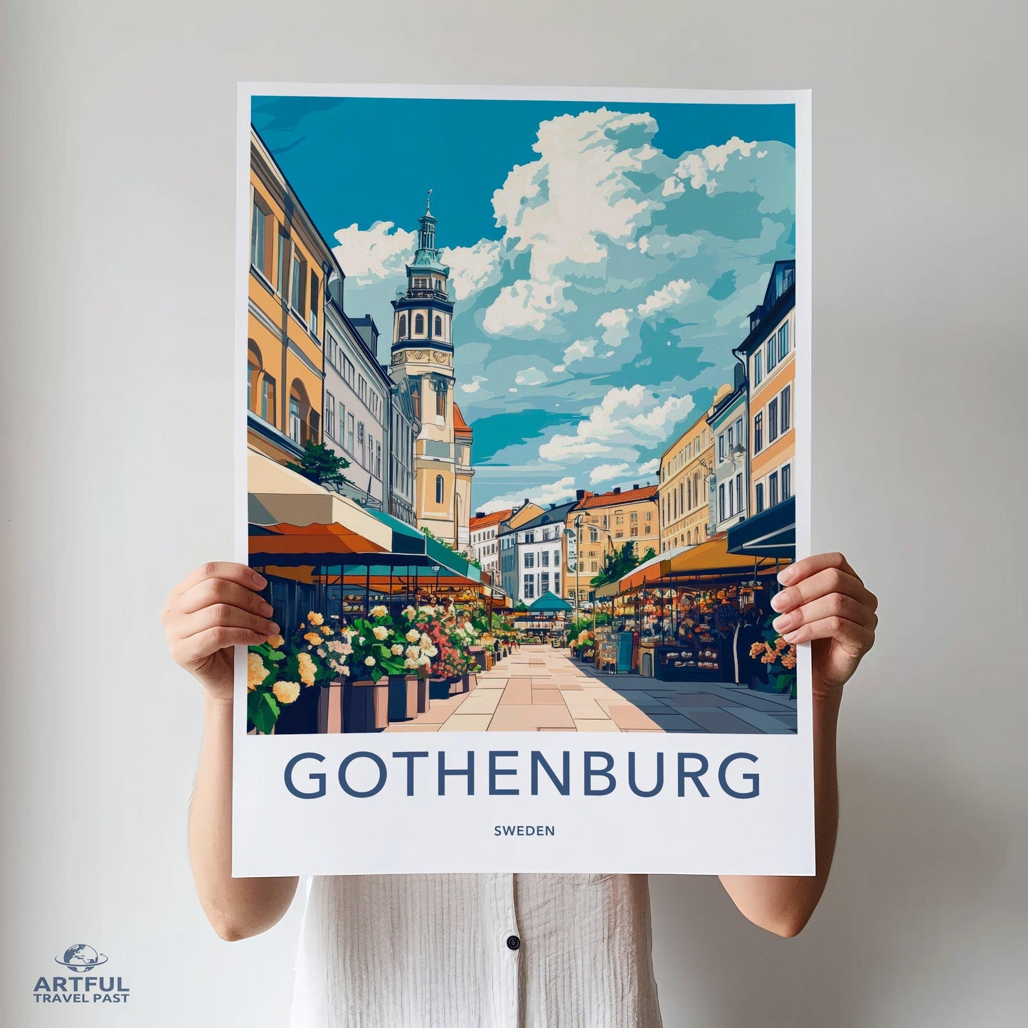 Gothenburg Poster | Sweden Wall Art | Scandinavia Decor