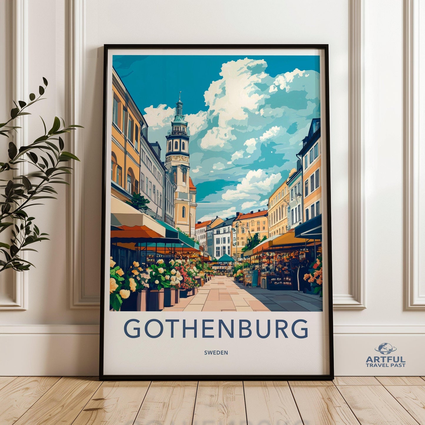 Gothenburg Poster | Sweden Wall Art | Scandinavia Decor