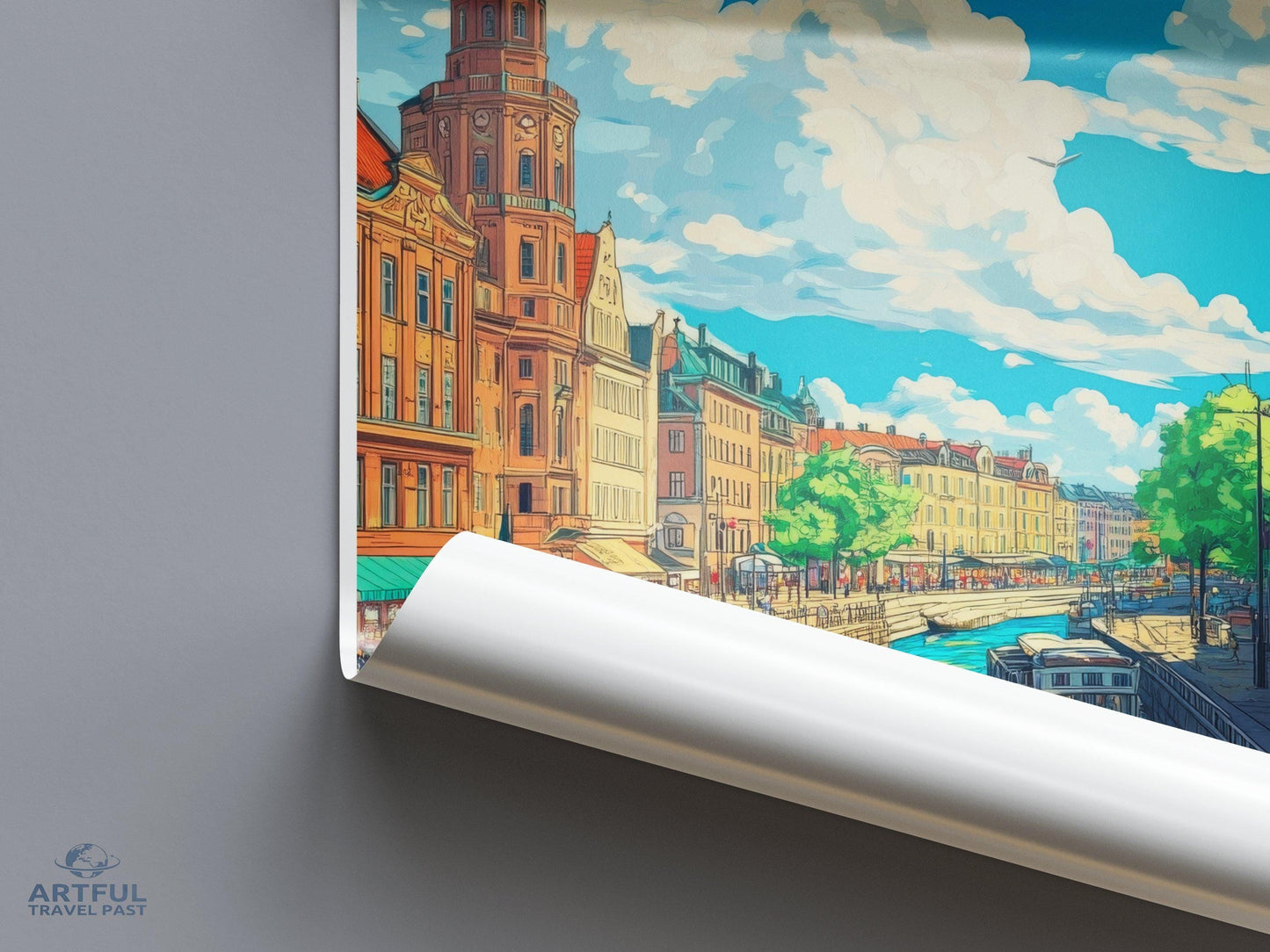 Gothenburg Poster | Sweden Wall Art | Scandinavia Decor