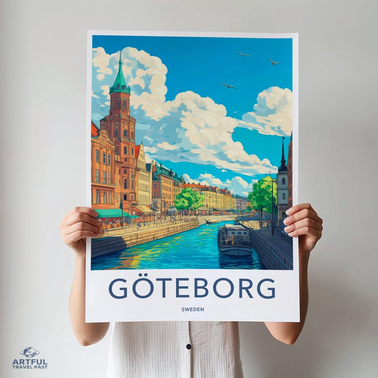 Gothenburg Poster | Sweden Wall Art | Scandinavia Decor