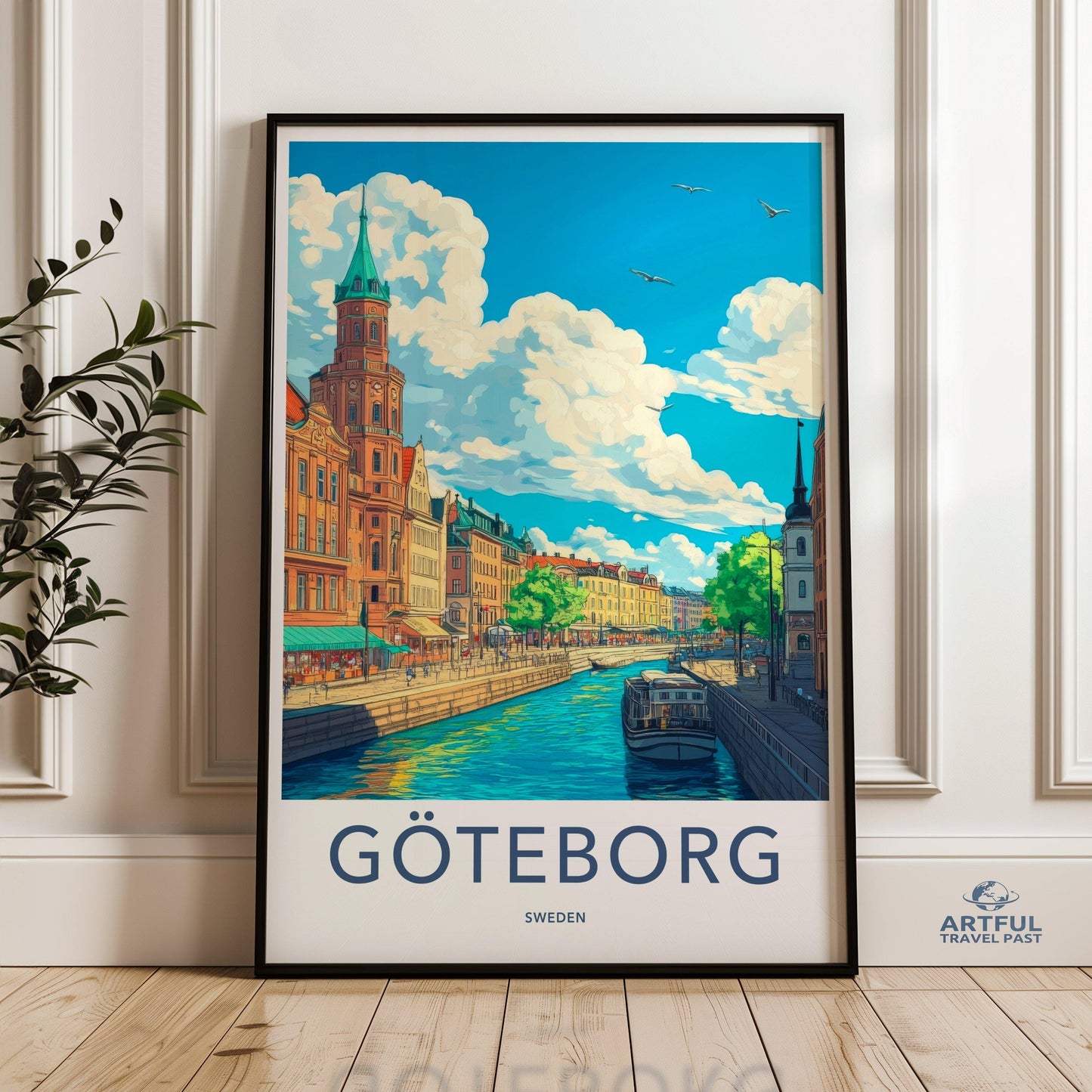 Gothenburg Poster | Sweden Wall Art | Scandinavia Decor