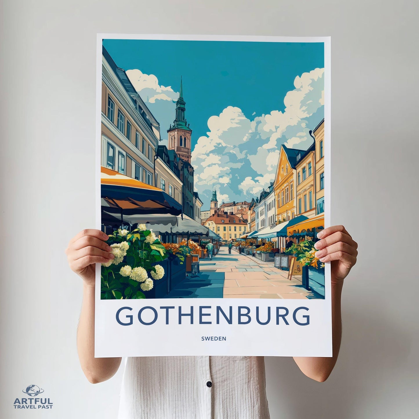 Gothenburg Poster | Sweden Wall Art | Scandinavia Decor