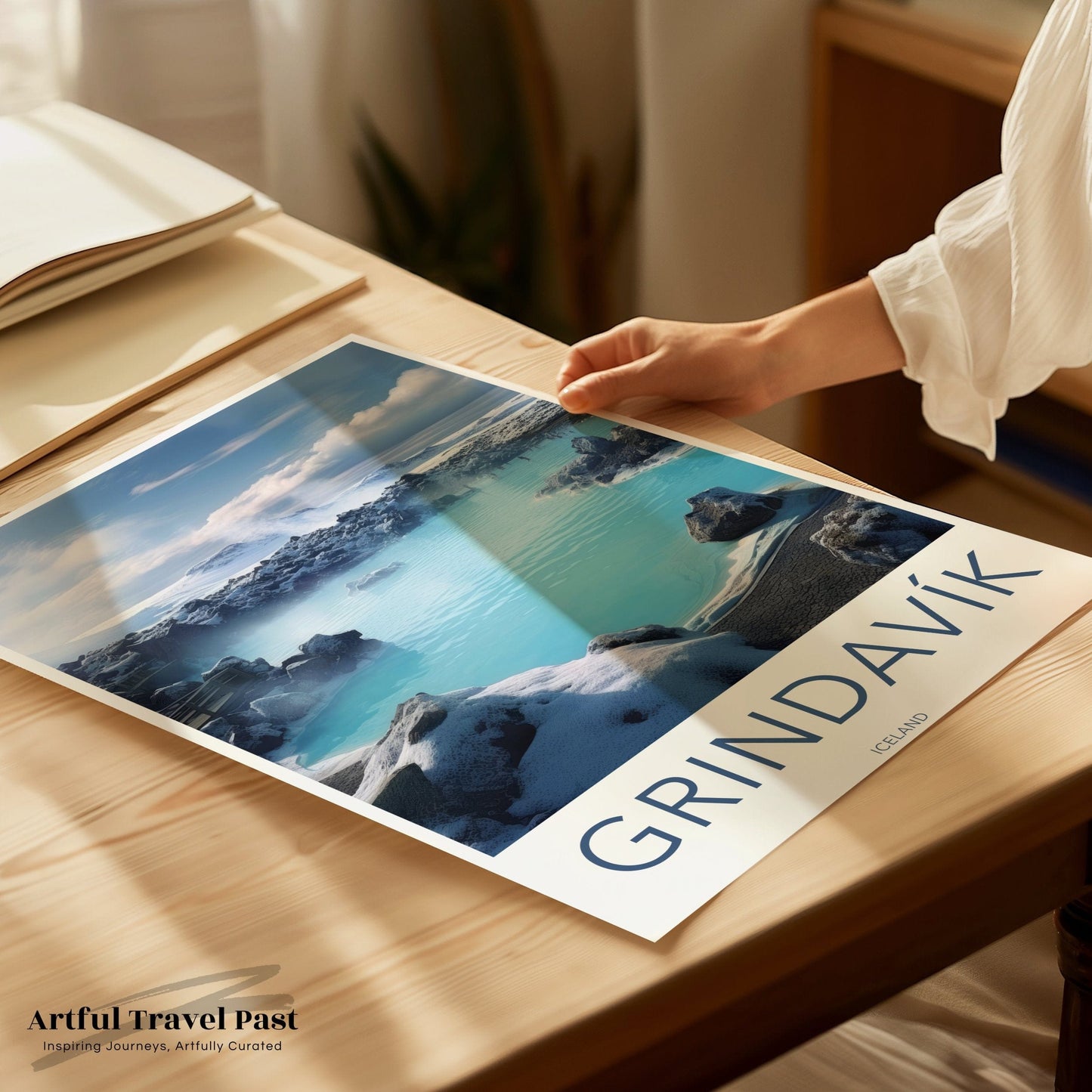 Grindavik Poster | Reykjanes Wall Art | Iceland Artwork