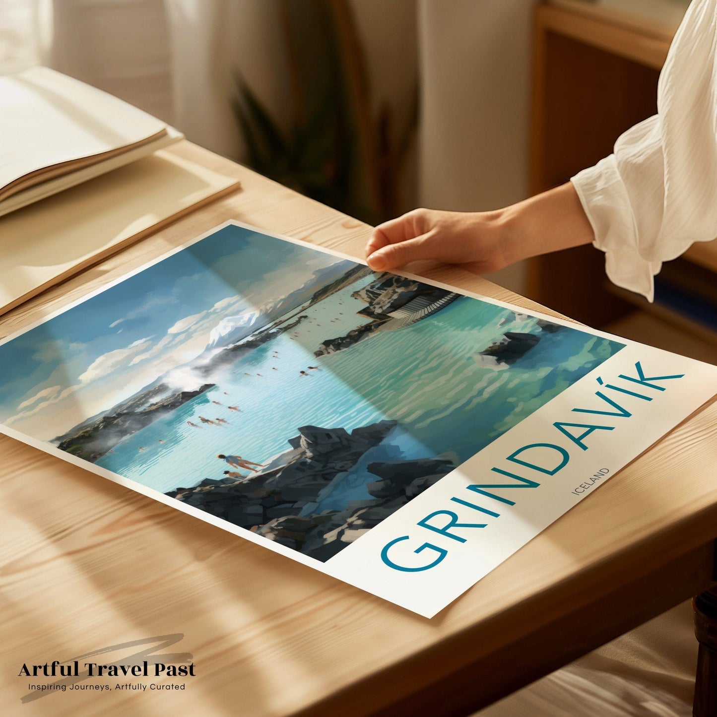 Grindavik Poster | Reykjanes Wall Art | Iceland Artwork