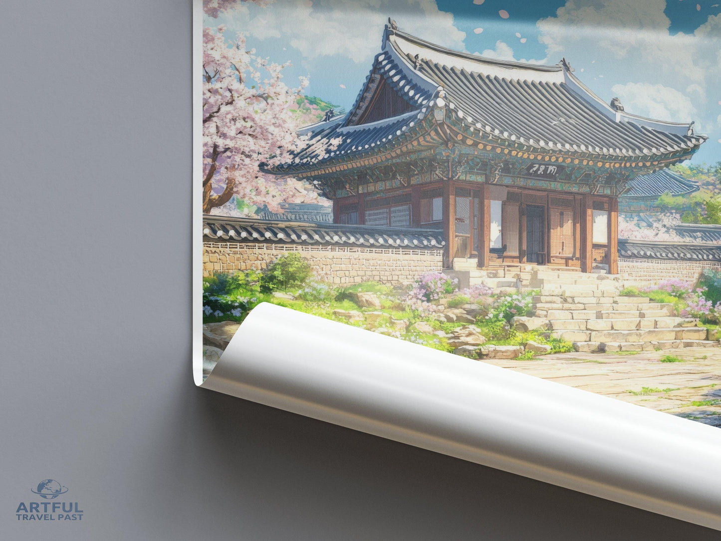 Gyeongju Temple Poster | South Korea Wall Art | Asia Decor