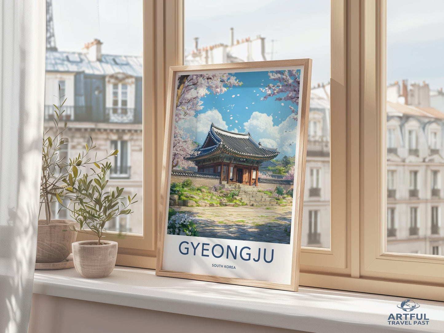 Gyeongju Temple Poster | South Korea Wall Art | Asia Decor