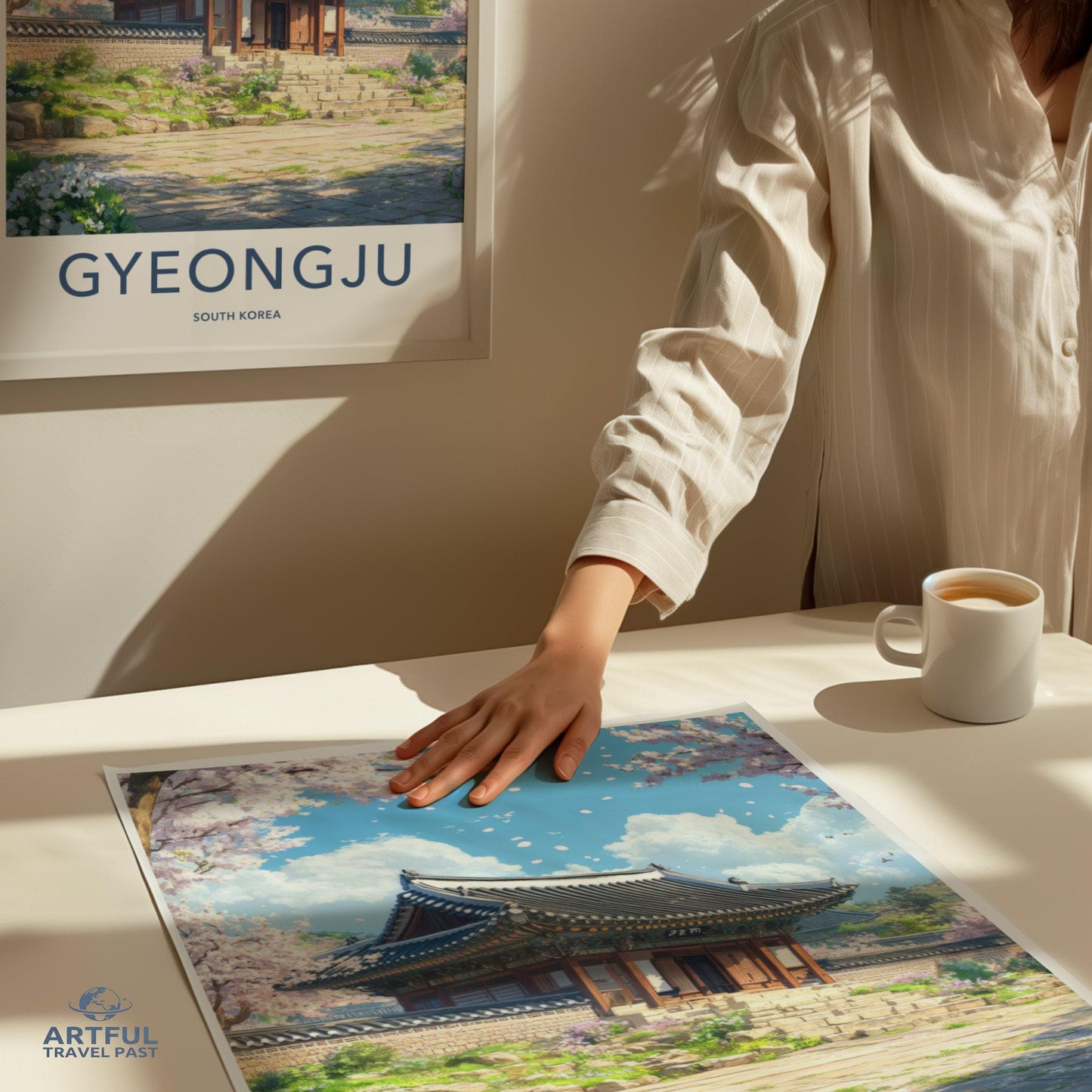 Gyeongju Temple Poster | South Korea Wall Art | Asia Decor