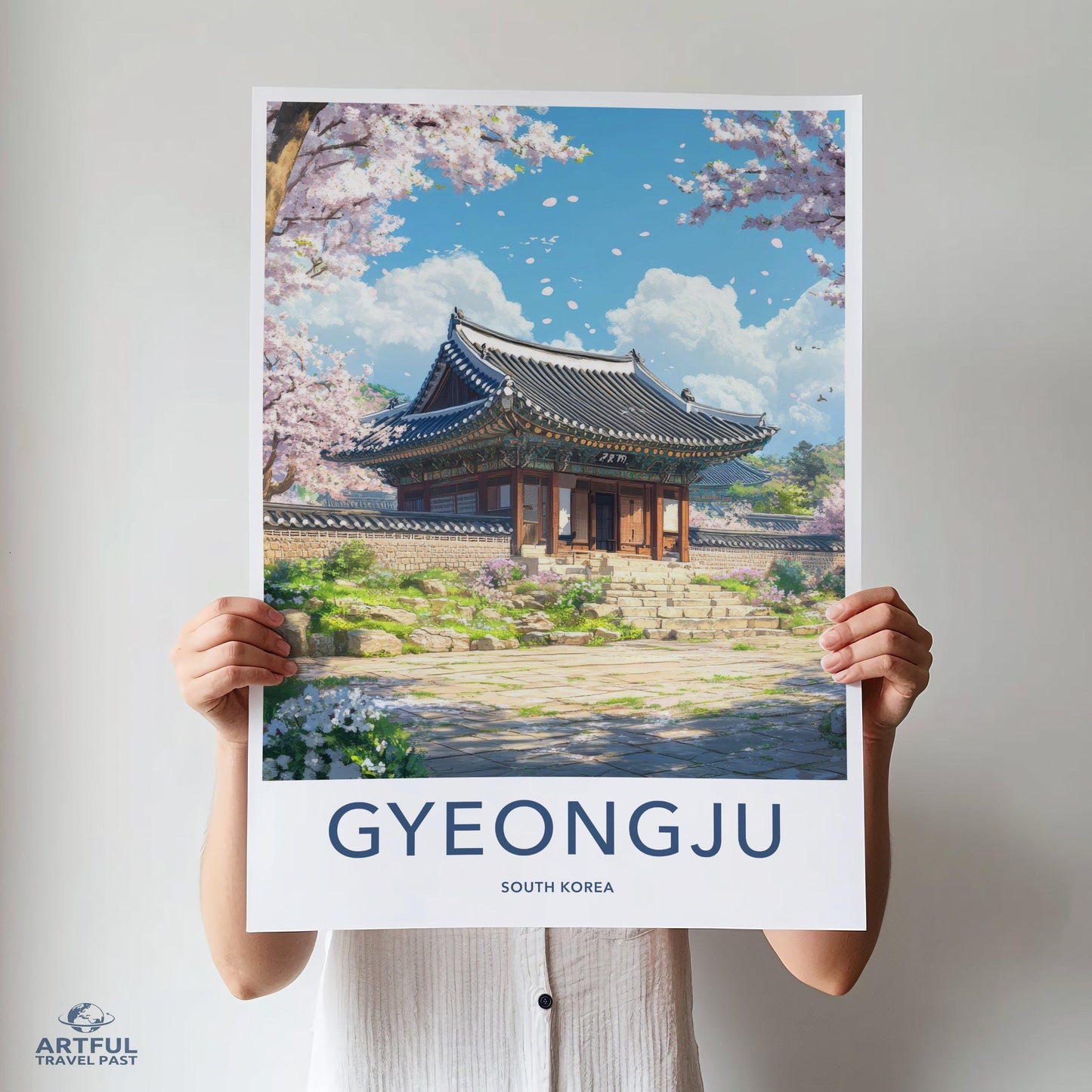 Gyeongju Temple Poster | South Korea Wall Art | Asia Decor