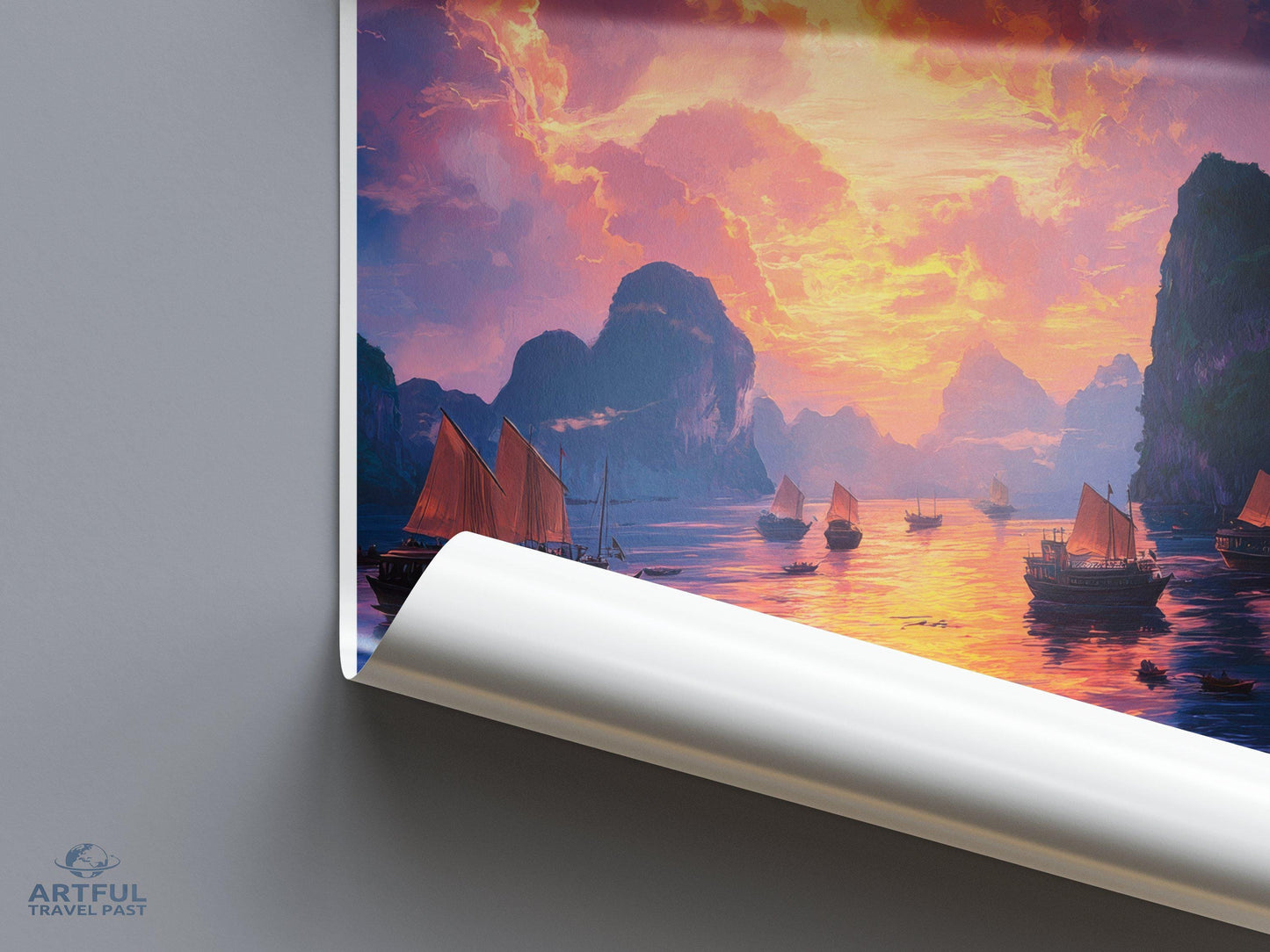 Ha Long Bay Poster | Vietnam Wall Art | Asia Decor