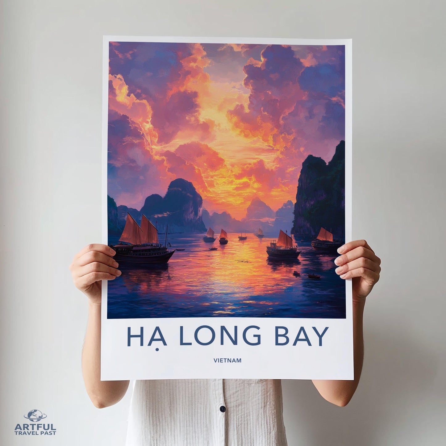 Ha Long Bay Poster | Vietnam Wall Art | Asia Decor