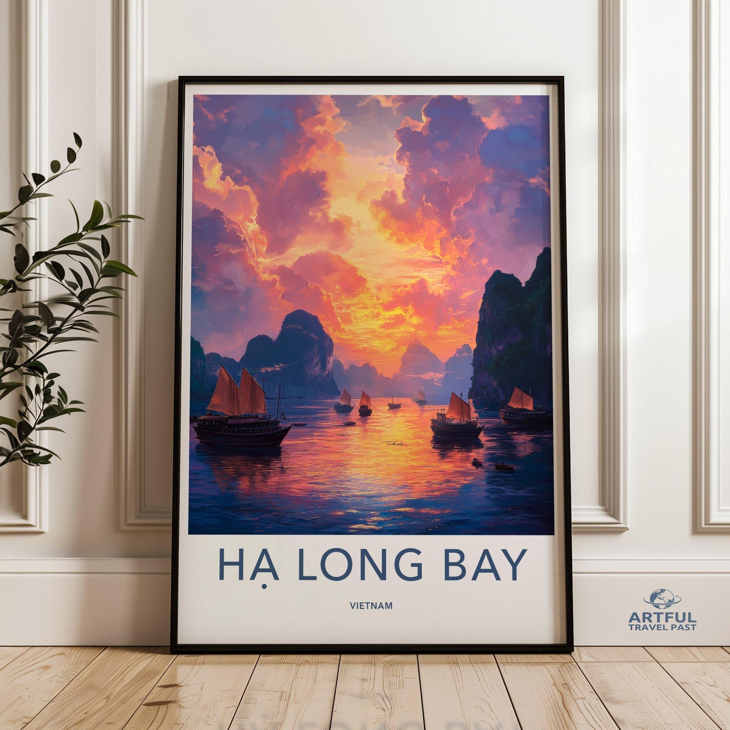Ha Long Bay Poster | Vietnam Wall Art | Asia Decor