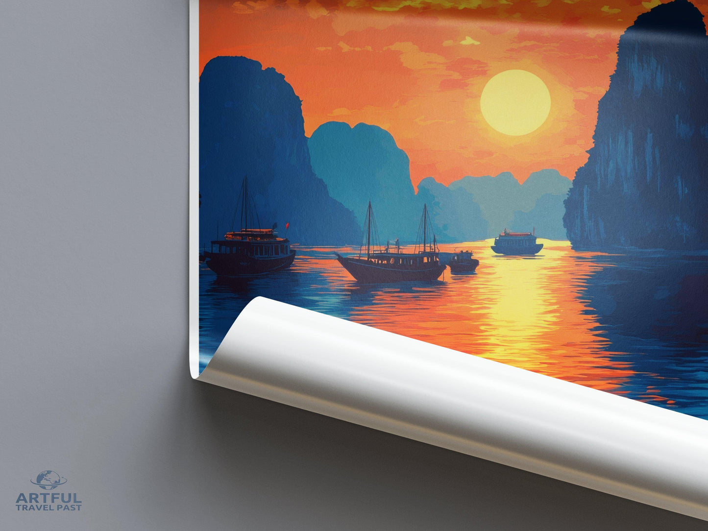 Ha Long Bay Poster | Vietnam Wall Art | Asia Decor
