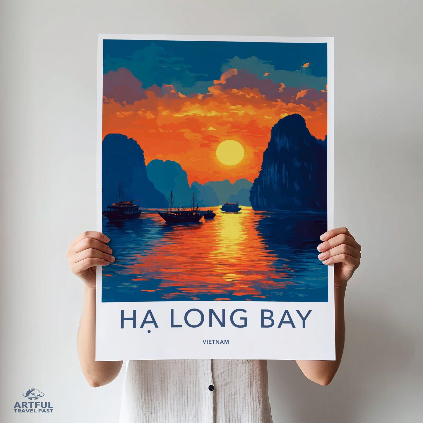 Ha Long Bay Poster | Vietnam Wall Art | Asia Decor