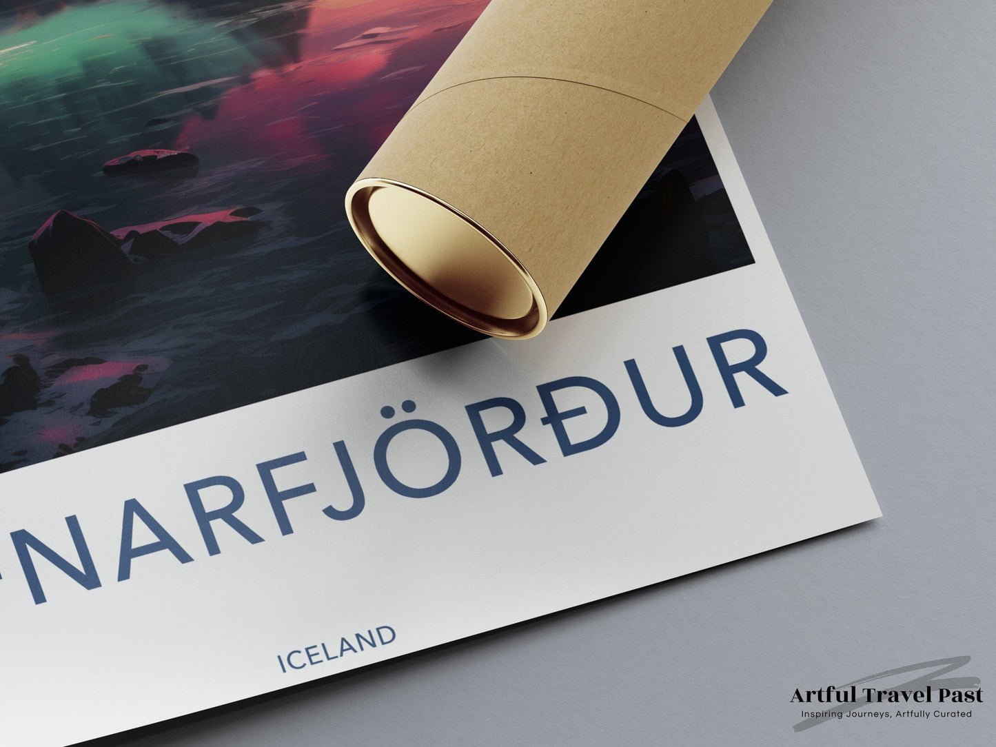 Hafnarfjörður Northern Lights Poster | Iceland Wall Art