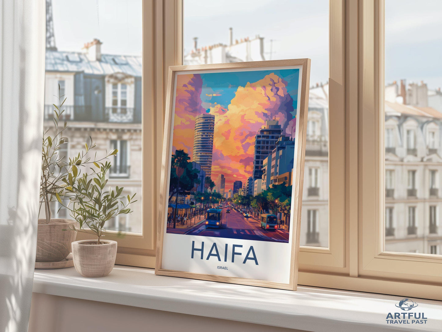 Haifa Poster | Israel Wall Art | Middle East Decor