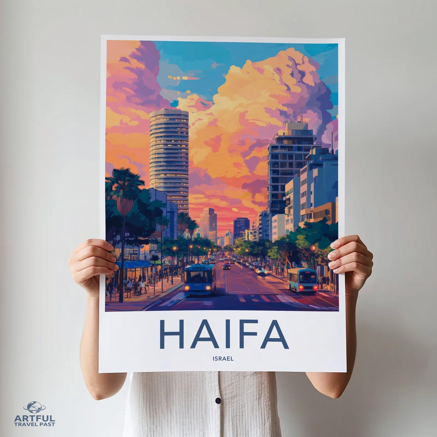 Haifa Poster | Israel Wall Art | Middle East Decor