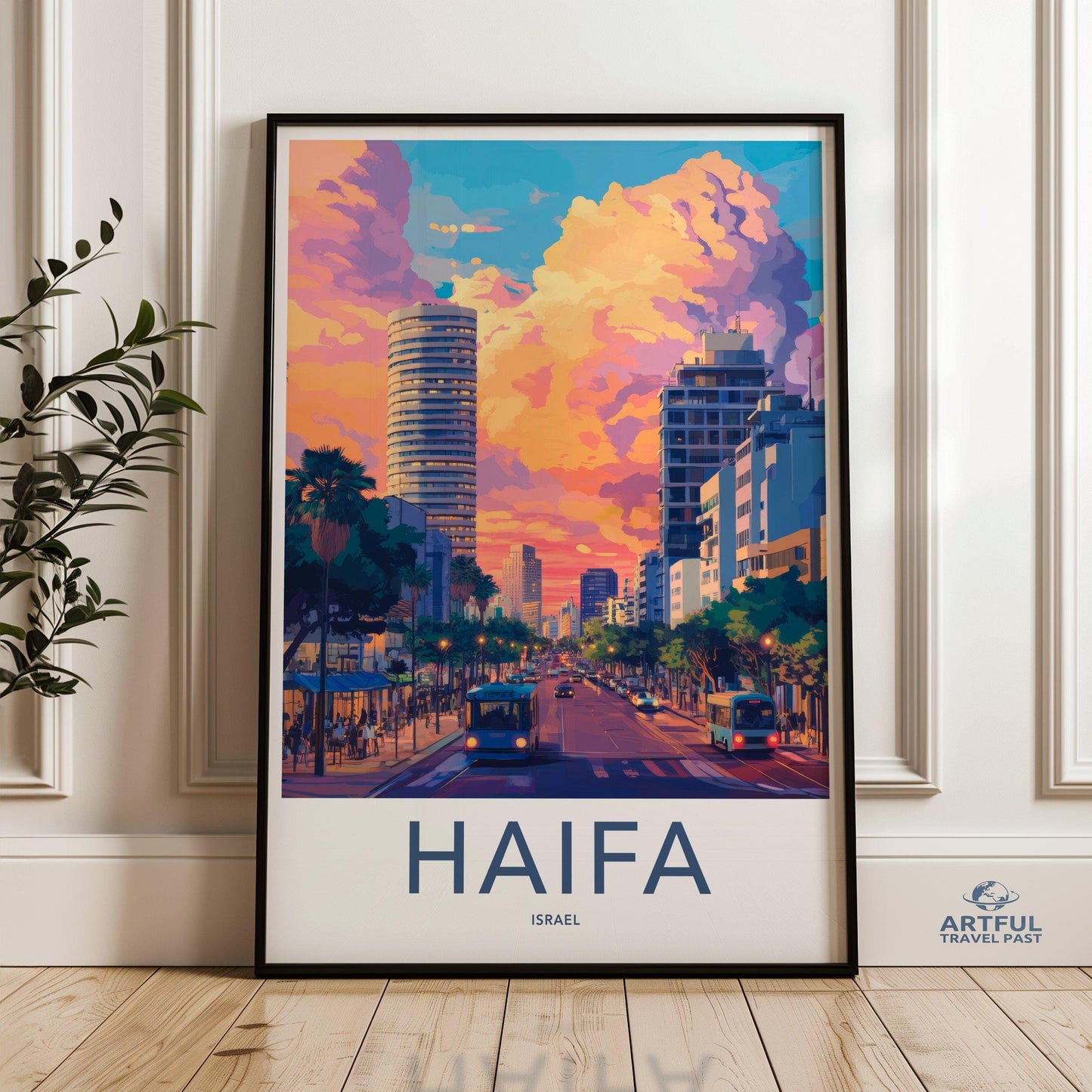 Haifa Poster | Israel Wall Art | Middle East Decor