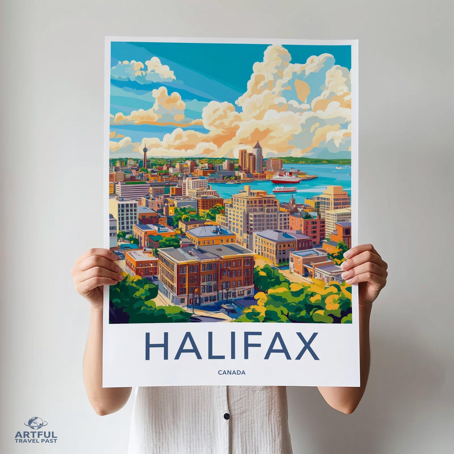 Halifax Poster | Canada Wall Art | North America Decor