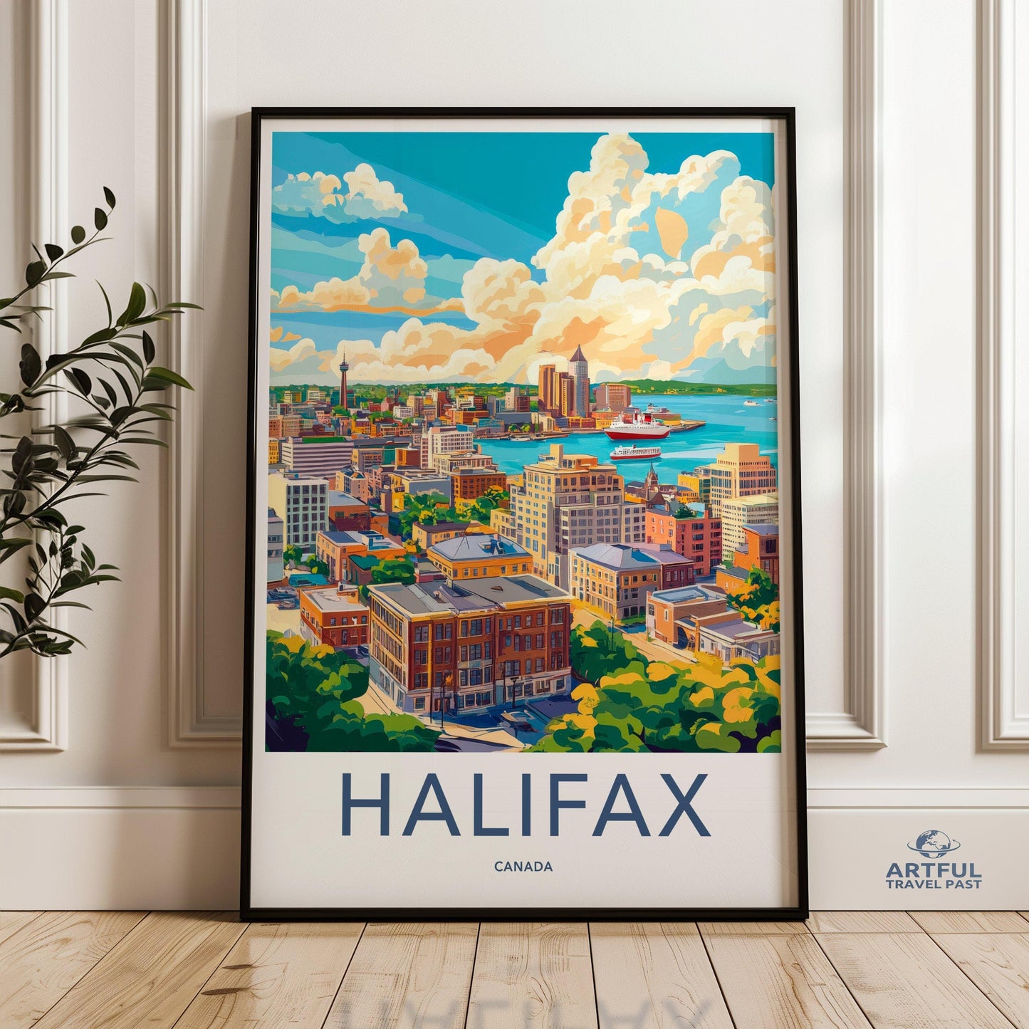 Halifax Poster | Canada Wall Art | North America Decor