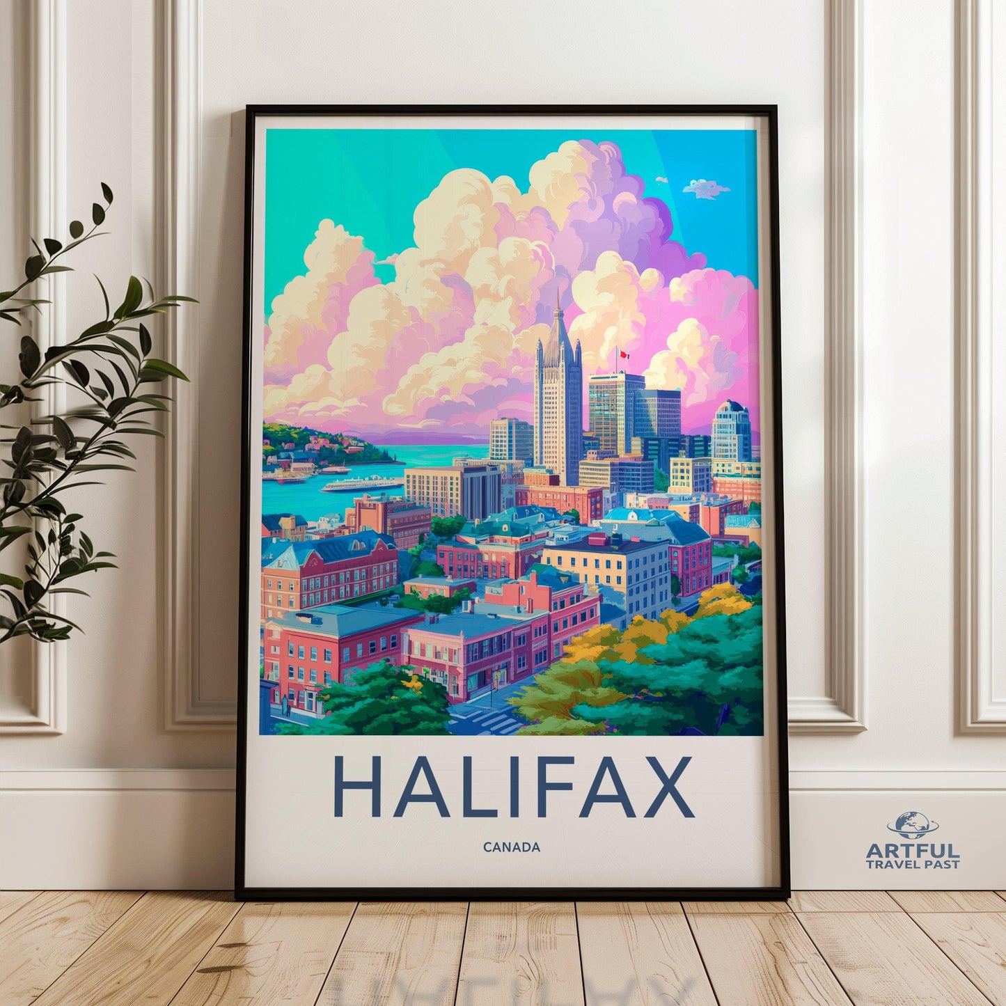 Halifax Poster | Canada Wall Art | North America Decor
