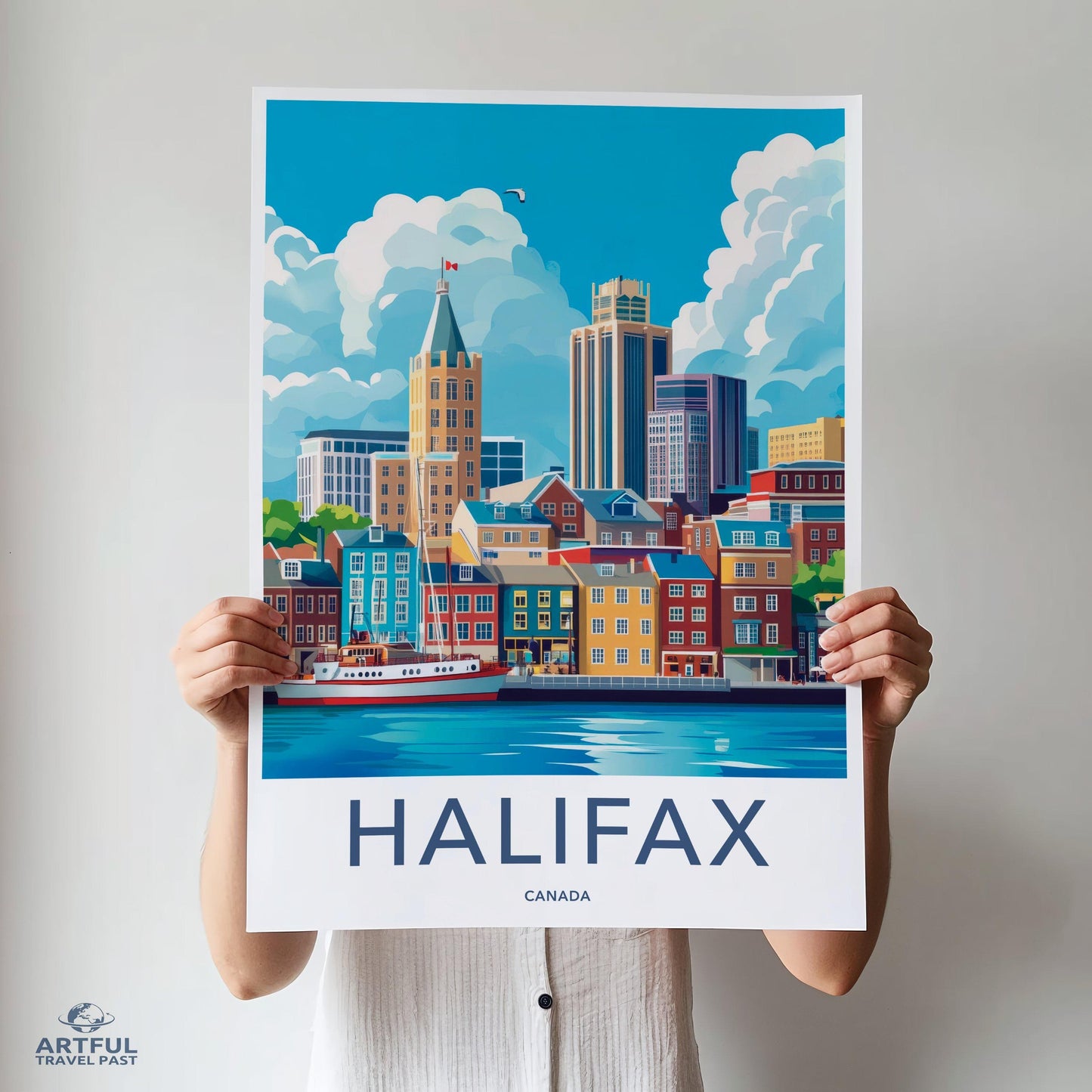 Halifax Poster | Canada Wall Art | North America Decor